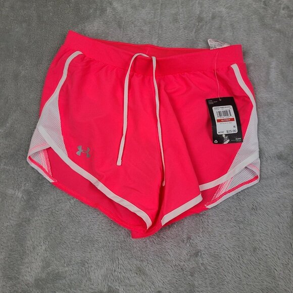 Under Armour Under Armour Womens FlyBy‎ Shorts Mojo Pink XS NWT - Picture 1 of 9
